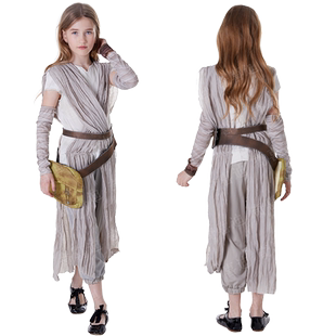 儿童白兵星球大战原力觉醒拾荒者雷i蕾伊Rey服装公主cosplay服装