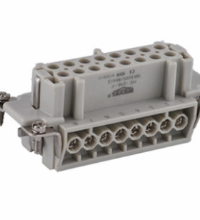 威弗WEVEL高端矩形重载连接器HE-01616芯工业航空插头双扣16A外壳