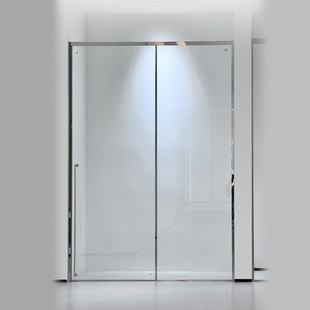 圣嘉红极窄一字型淋浴房下沉式 玻璃推拉隔断门卫生间干湿分离