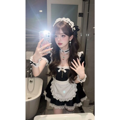 甜美可爱少女新款女仆装连衣裙