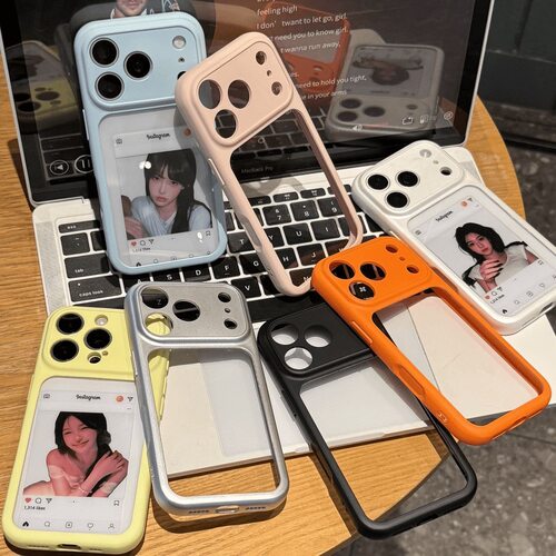 糖果色大视窗秒变17Pro适用iphone17promax手机壳包相机键16plus亲肤磨砂14软壳15Pro苹果13可放小卡12手机壳