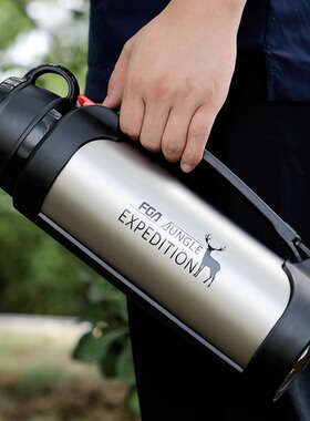 富光保温壶不锈钢热水瓶家用户外旅行便携男女大容量保温杯2000ML