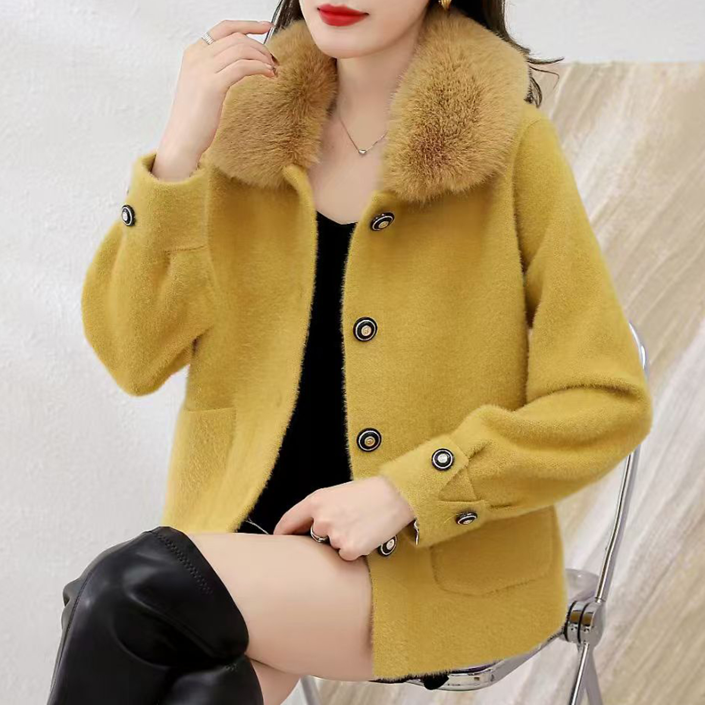 2025新款秋装时尚呢子短外套