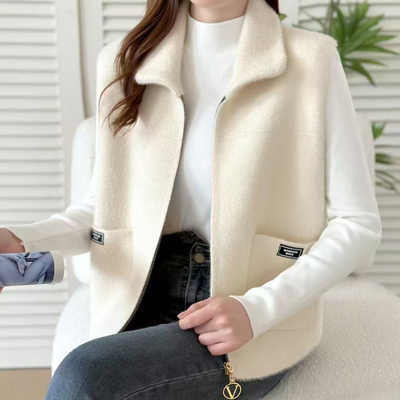 马甲女时髦洋气毛衣背心外套女