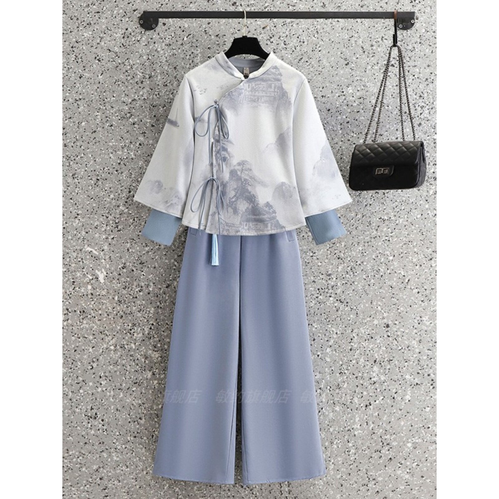 秋冬款茶服旗袍厚女民族风唐装新中式上衣养生馆茶艺师工作服古风