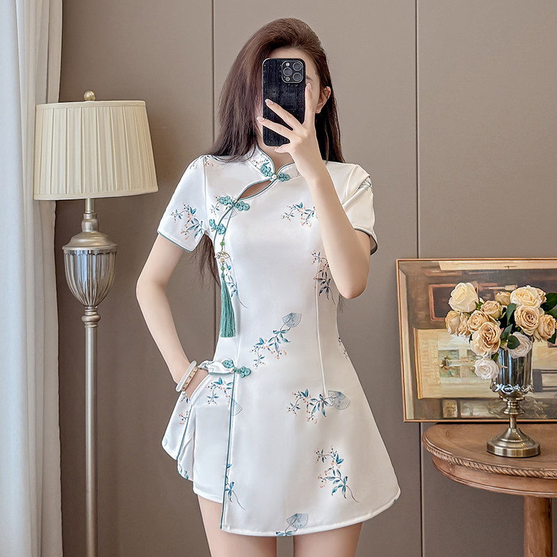 足浴技师工作服两件套改良旗袍裙年轻款气质高端洗浴养生会所套装,女装/女士精品,时尚套装,淘宝优惠券,粉丝福利购,淘宝优惠卷