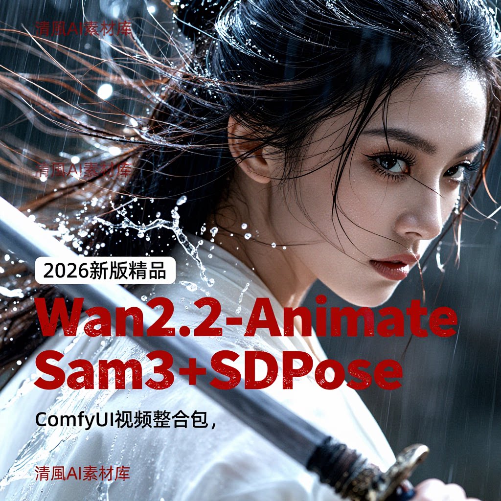 2026年3月新品Wan2.2-Animate 视频整合包Sam3+SDPose动作迁移图片