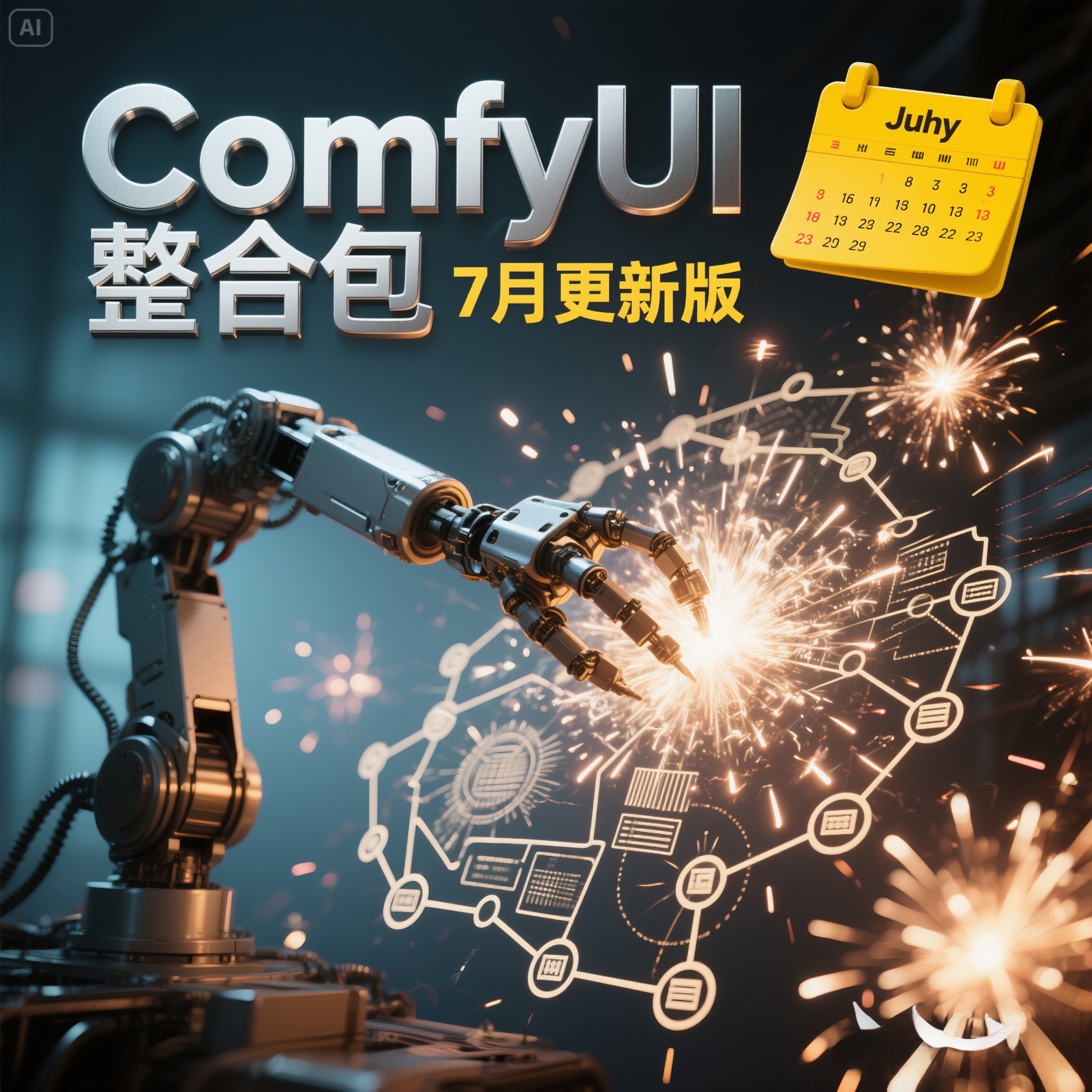 Comfyui整合包7月更新满血版，支持50系及以下显卡高级一键整合包