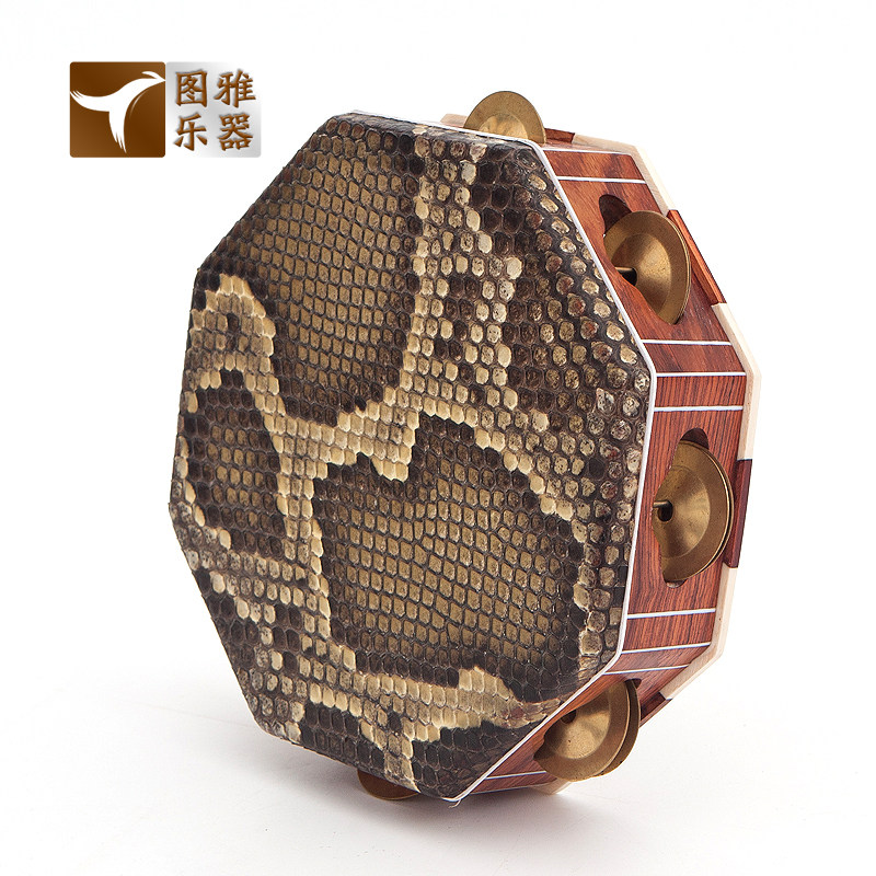 梵巢牌传统民族曲艺说唱乐器剧团满族单鼓酸枝木八角手鼓初学演奏