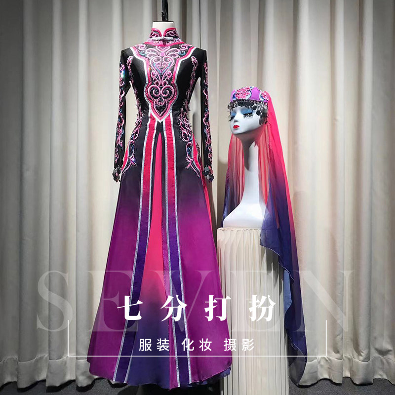 租维族民族服装桃李杯舞蹈服装