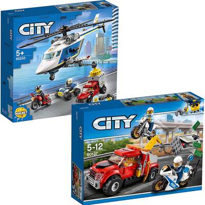 警察直升机大追击60243积木玩具