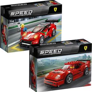 超级赛车75886法拉利488GT3车队F40跑车75890男孩子拼装中国积木