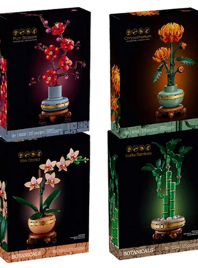 永生花10368黄金菊10369傲骨梅10343典雅兰10344富贵竹积木礼盒