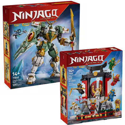 幻影忍者纪念款忍者道场展示台71866劳埃德的泰坦机甲71860积木男