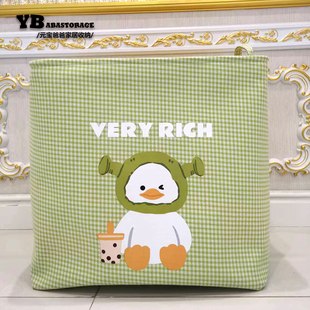 加厚100L暴富鸭大号棉被收纳筐 50X40X50高