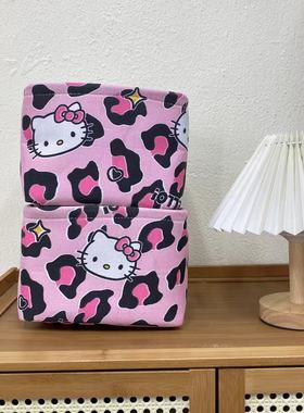 【20X15X14高】KT猫开口桌面收纳袜子筐发夹收纳盒钥匙收纳筐