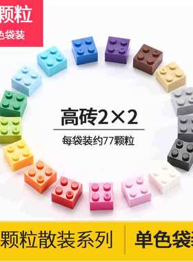 MOC 小颗粒拼装积木DIY配件 Brick砖2x2 兼容乐高3003基础件散装