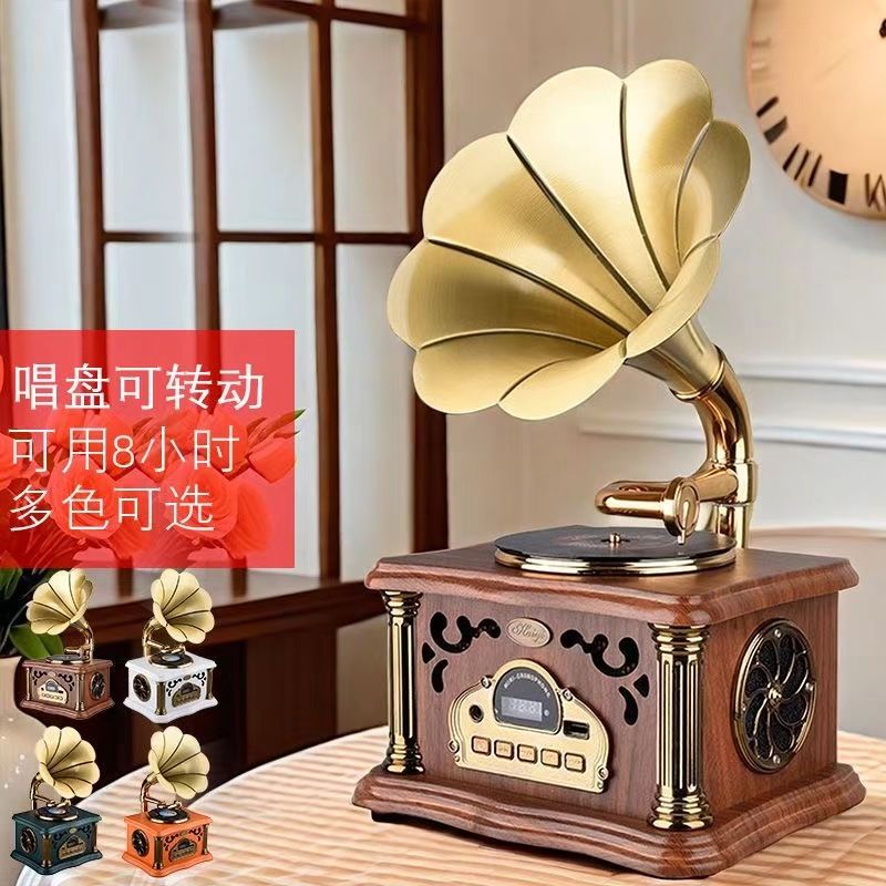 创意蓝牙小音响黑胶电唱机