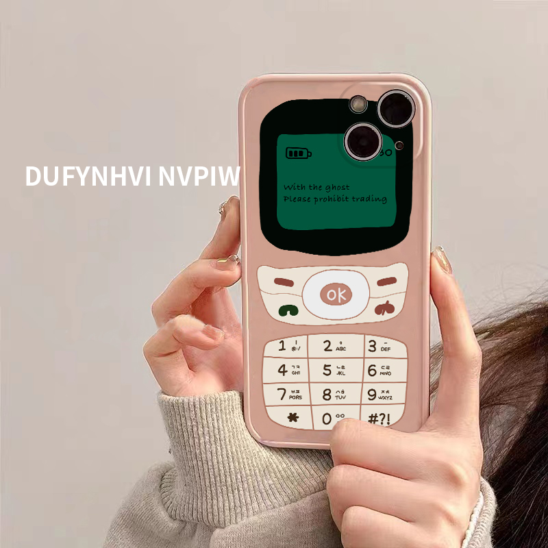 ins恶搞粉色老人机适用iPhone13苹果11手机壳新款12promax防摔xr硅胶xs max女款创意7/8plus个性老天才保护套