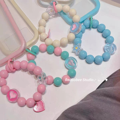 diy随心搭少女心手机挂绳手链