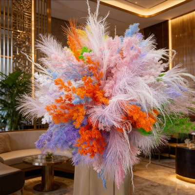 新年氛围布置装饰烟花2026春节元旦商场服装店铺白日焰火美陈道具