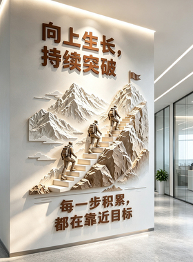 励志奋斗口号标语公司书房会议室背景墙布置装饰in立体浮雕3d墙贴