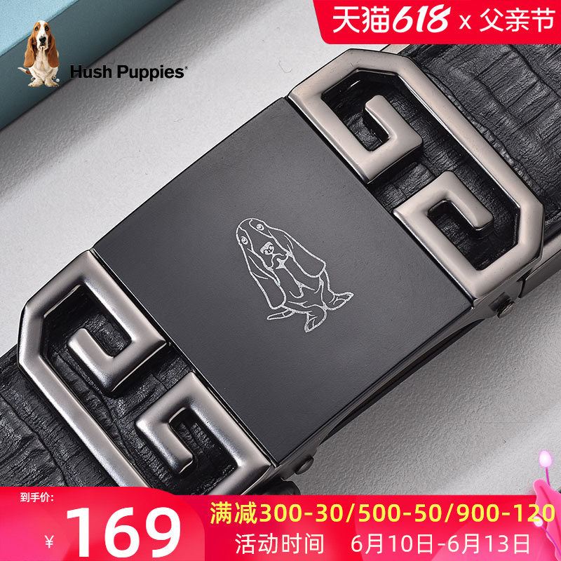 hush puppies Belt man genuine leather automatic Buckle cowhide Waist belt Crocodile print belt Trend 2019 new patternin the Accessories/Leather belt/Hat/Muffler , Belt/Leather belt/Yaolian  category - from Buy2taobao.com to provide professional Taobao agent buy service