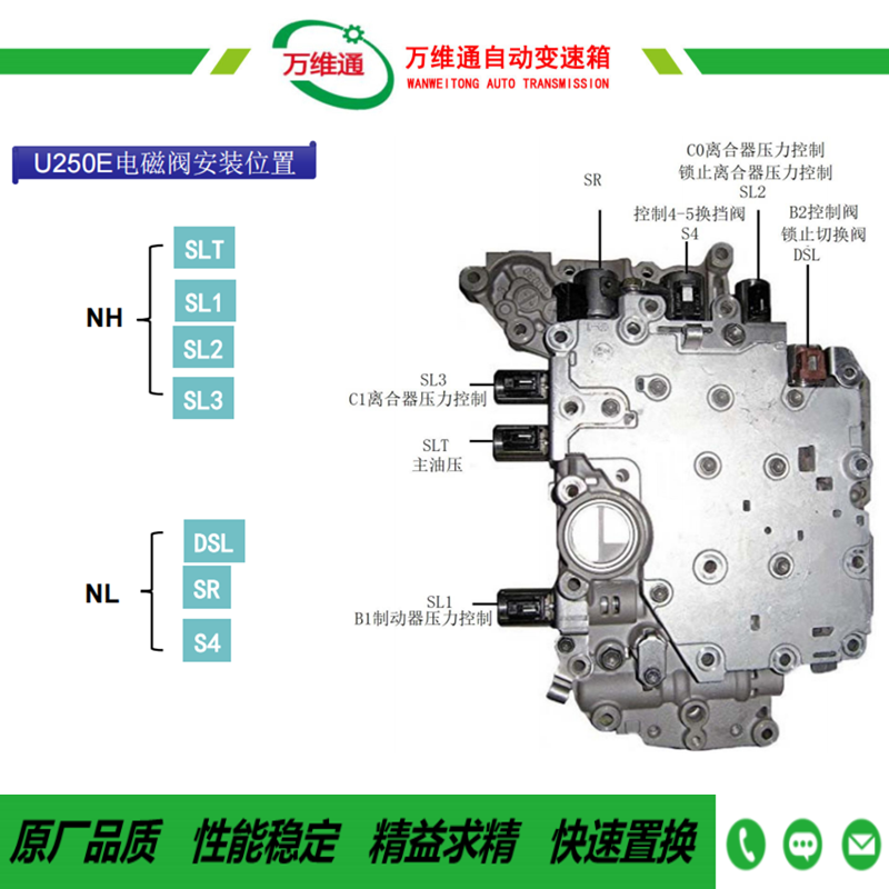 丰田凯美瑞电磁阀变速箱阀体波箱