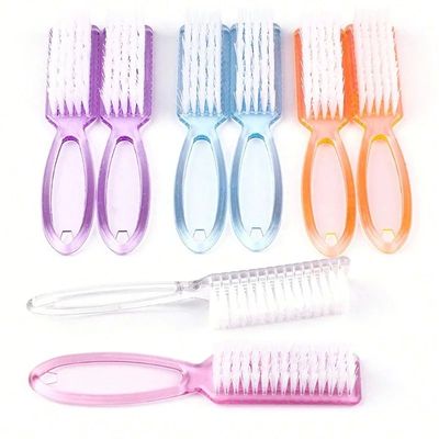 2pcs Nail Brush Cleaning Remove Dust Powder Plastic Cleaner
