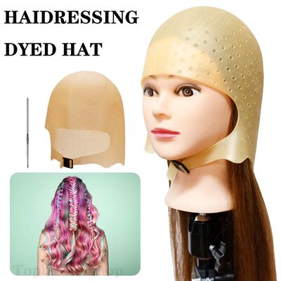 Professional Barber Hair Coloring Cap Silicone Highlights Ca