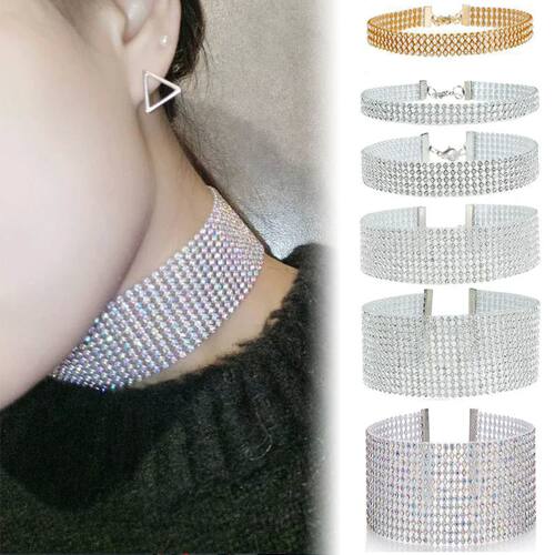 TOP Quality Cool Shiny Rhinestone Bundle Neck Popular Elemen