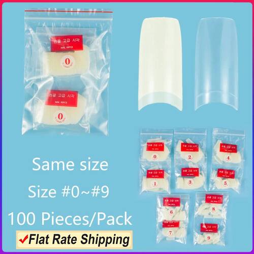 French Nail 100 Pieces Same Size False Nails Specific Size F