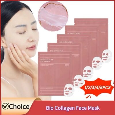1-5pcs Bio Collagen Face Mask Shrink Pores Deep Hydrating Ov