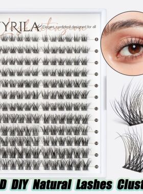 Individual Lashes Cluster C Curl Mix Lash Clusters 3D Wispy