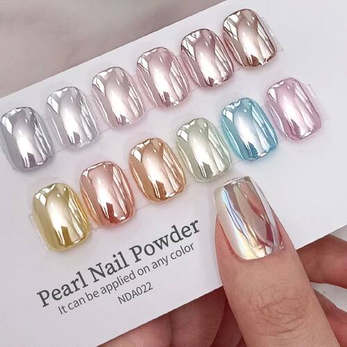 Moonlight Mirror Nail Powder Aurora Silver Glitter Metallic