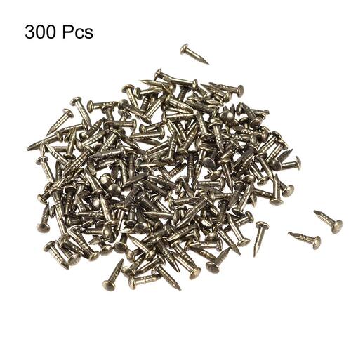Uxcell 300pcs Carbon Steel Tiny Nail Diameter 1.2mm Mini Mic