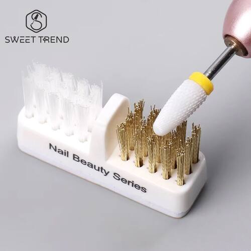 1pc Electric Nail Grinding Head Cleaning Brush Portable Mani