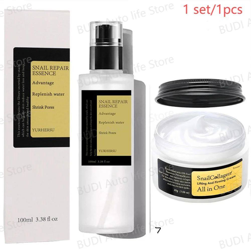 1 set/1pcs Snail Collagen Face Cream/Repair Essence Moisturi