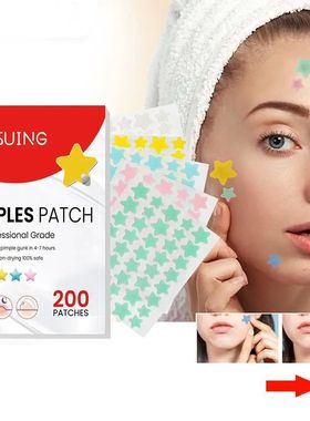 200pcs Star Pimple Patch Acne Colorful Invisible Acne Remova
