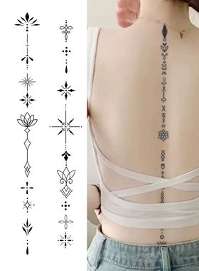 One Rune Spine Waterproof Temporary Tattoo, Lasting 1-2 Week