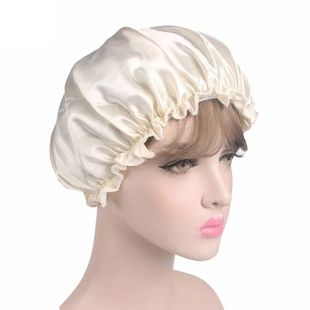 Women Silk Satin Night Sleep Cap Shower Caps Hair Care Beaut