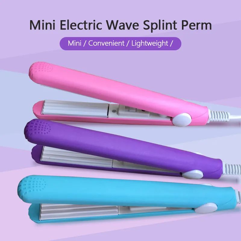 Mini Hair Curls Straightening Iron Portable Ceramic Corrugat