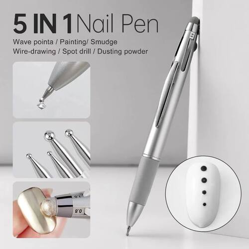 New 5 in 1 Nail Dotting Pen Nail Art Dotting Tools Nail Desi