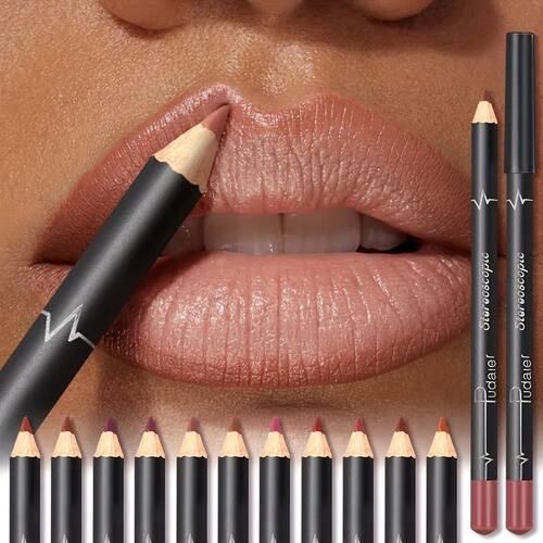 Waterproof Matte Lipliner Pencil Red Contour Tint Lipstick L