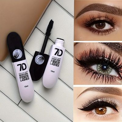 1/2/3PCS 7D Fiber Mascara Set Waterproof Durable Curling Mas