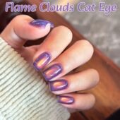 Orange Popular 1pcs Eye Whitening Cat Base Crystal Purple