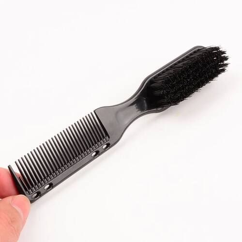 Double-sided Comb Brush Black Small Beard Styling Brush Prof