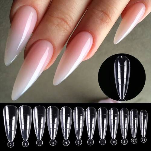 100pcs/box Nail Form Poly Extension Gel Clear Professional N