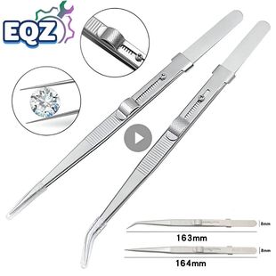 Buckle Tweezers with Lock Slide Stainless Professional Steel