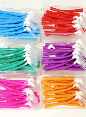 L type Toothbrush Interdental brush interchangeable interden